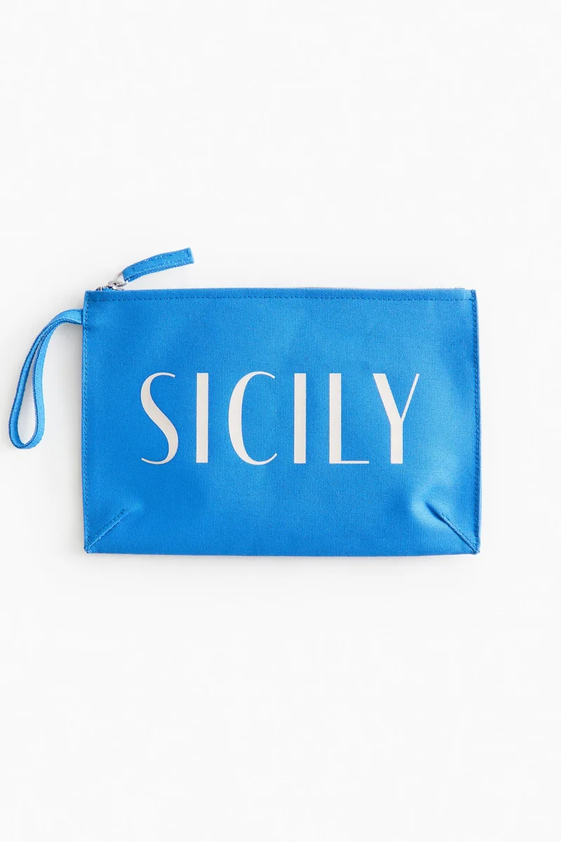 اتش اند ام حقيبة شاطئ قماشية